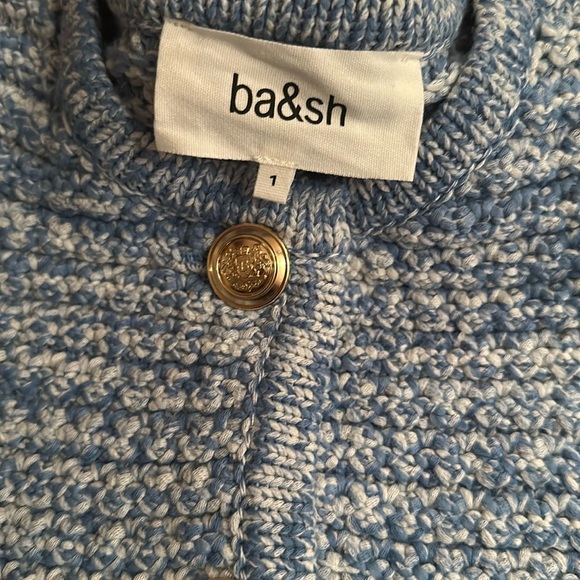 NEW Ba&sh Bash Guspa Cardigan Jacket in  Blue Crochet | size 1 / S - Picture 12 of 12